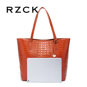 Sac <span class=keywords><strong>à</strong></span> main rétro RZCK en alligator, grand sac fourre-tout pour femmes, sac <span class=keywords><strong>à</strong></span> bandoulière é<span class=keywords><strong>l</strong></span>égant, design unique pour femmes, motif en relief de crocodile - Product Image 3