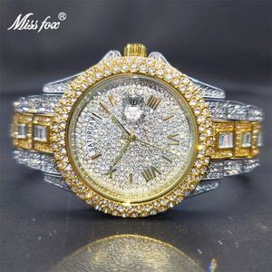 Relojes de Lujo Únicos para Hombre con Diamantes, Esferas Personalizadas, Relojes de Pulsera de Cuarzo con Zirconia, Relojes Redondos con Números Árabes - Product Image 2