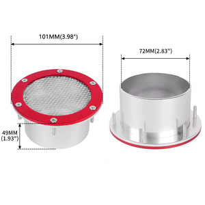 Filtro de Admisión de Aire de Aleación de Aluminio de 101 mm, Cubierta de Ventilación de Malla Roja, Accesorio Universal para Modificación de Automóviles - Product Image 1