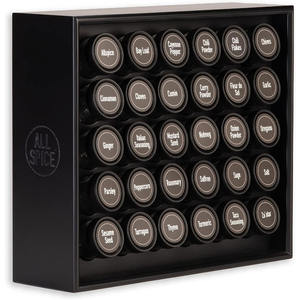 Étagère à épices personnalisable en bois naturel avec 30 bocaux Organisateur de <span class=keywords><strong>cuisine</strong></span> Étagère à épices Support pour le stockage et le récipient des aliments - Product Image 6