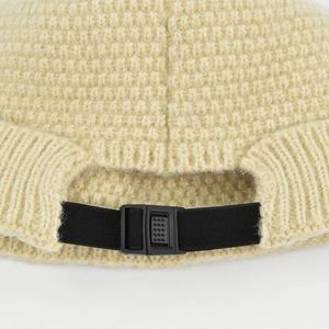 Gorro de lana cálido de primera calidad para invierno, gorro tipo melón con borde enrollable, gorro ajustable con diseño personalizado y relieve. - Product Image 5