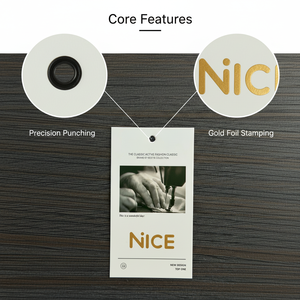 Etiquetas colgantes en relieve 3D en gris y blanco, etiquetas colgantes y etiquetas de papel artístico especiales para bolsas recicladas, ropa y calzado. - Product Image 4