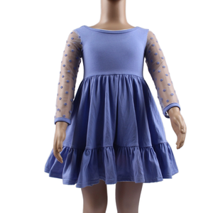 Ingrosso abito da principessa per bambine con scollo a trapezio in cotone gonna a trapezio estivo Casual per bambini al ginocchio - Product Image 5