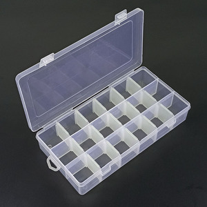 Transparent 18 Compartment <b>Storage</b> <b>Box</b> With Detachable Dividers For Desktop Organization And <b>Small</b> Accessories - Product Image 2