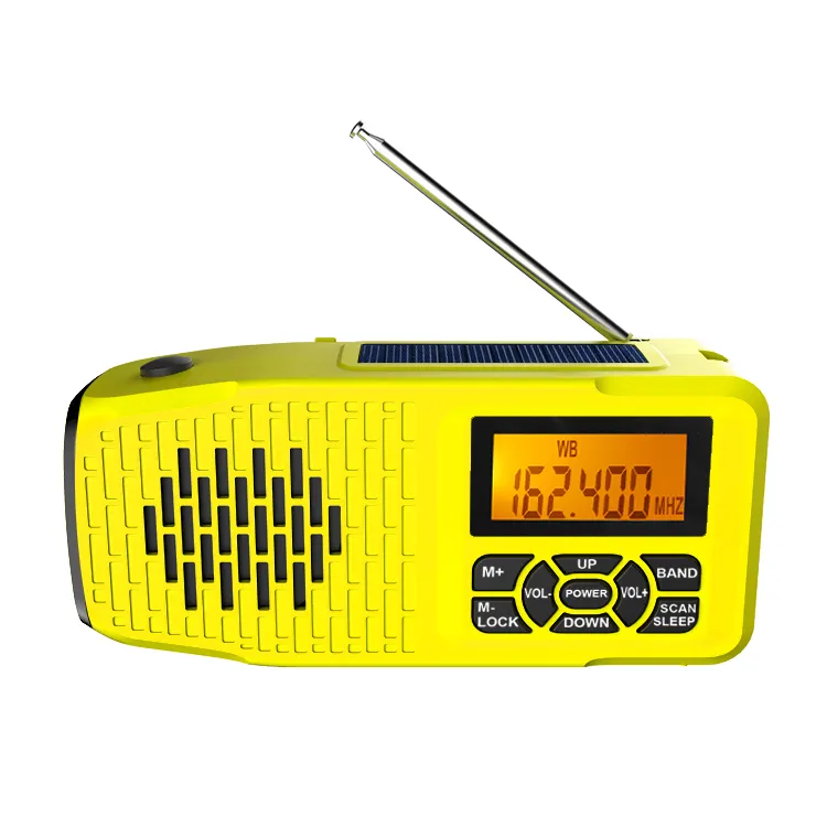 Factory Price Wholesale 2000mAh 18650 Battery Replaceable Emergency Dynamo Radio with Flashlight and Cell Phone Charger