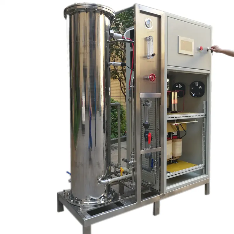 OZOTEK उद्योग के लिए ओजोन जनरेटर पानी 1000G/एच 80-130mg/एल पानी ठंडा