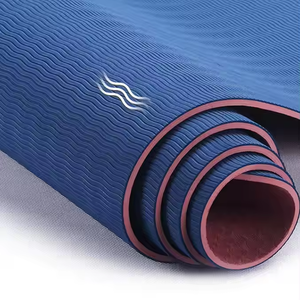 Venta al por mayor 6mm de espesor TPE Gimnasio Yoga Mat Ecológico Antideslizante 185x61cm 750G Correa de transporte - Product Image 2