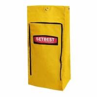 Sac de collecte des déchets robuste, sac professionnel pour chariot de ménage avec fermeture éclair frontale pour l'entretien hôtelier