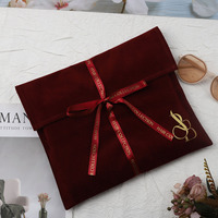 Sac d'emballage en velours suédé imprimé avec logo personnalisé pour sèche-cheveux, sac à main de haute qualité, sac cadeau en velours anti-poussière avec nœud