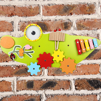 Tableau d'activités mural en bois Crocodile avec xylophone et engrenages, panneau d'activités pour enfants, jouet éducatif