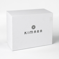 Boîte cadeau blanche à fermeture magnétique personnalisée en usine, impression intégrale de l'intérieur, boîte en papier pour emballage de bijoux