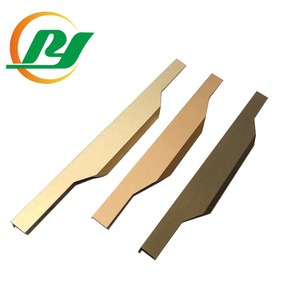 <span class=keywords><strong>Royen</strong></span> Offre Spéciale L FORME Or En Acier Inoxydable Armoires De Cuisine Poignée Poignées de Meubles En Aluminium Pour Tiroir Garde-Robe - Product Image 2