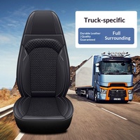 Housses de siège de camion classiques en cuir litchi à couverture intégrale pour grands tracteurs, camions à benne basculante, poids lourds, poids moyens, toutes saisons