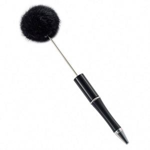 Stylo à bille créatif en métal avec perles, portable, personnalisé, mignon, cadeau promotionnel, vente en gros, stylos adorables - Product Image 4