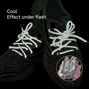 Nouveaux lacets imprimés en polyester pour baskets de running, lacets réfléchissants imprimés de 3 mm - Product Image 1