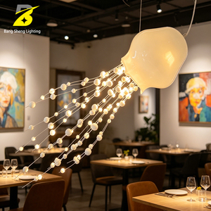 Lustre en forme de méduse avec fils rayonnants pour <span class=keywords><strong>restaurant</strong></span> moderne, galerie d'art, lustre abstrait en forme de comète traînante - Product Image 3