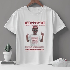 T-shirts à manches courtes pour hommes, style hip-hop vintage, logo personnalisé imprimé, respirant, col rond, 100% coton - Product Image 6