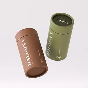 Custom Printed Tea Coffee Bean Cylinder Packaging Box Eco-Friendly Paper Tube Round Cardboard Tube Packaging