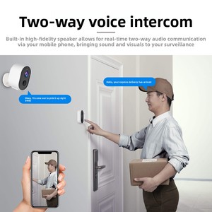 Caméra de surveillance intérieure sans fil, best-seller transfrontalier, vision nocturne couleur, zoom optique 16x, audio bidirectionnel, détection de mouvement - Product Image 3