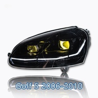 LKS 03-11 pour Golf 5 – Kit de modification de phares avec feux de jour LED bicolores Golden Eye et feux de circulation diurne dynamiques 12V 55W