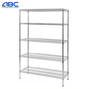 Abctools bán buôn hiện đại 5 lớp khung kim loại kệ với bốn bánh xe-Có thể tháo rời kệ cho trái cây và hàng hóa - Product Image 1