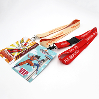 Cordon de cou détachable en polyester personnalisé pour porte-badge, impression jacquard, technique de sublimation, avec crochet et logo personnalisé, vente en gros