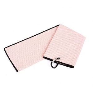 New Design Custom Woven Outdoor Sport Microfiber Accessories Golf Towel With <b>Brush</b> - Product Image 2