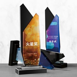 Custom Color Solid Wood Base Trophy Crystal Crafts Trophies and Medals With Photo <b>Lettering</b> - Product Image 6