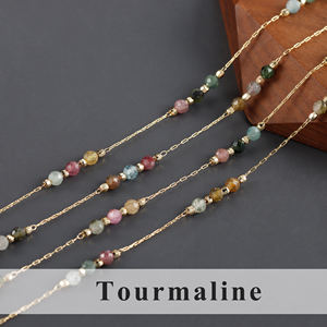 C218 1 m/लॉट 18k सोना-प्लेटेड कॉपर नेकलेस रस्सी चेन प्राकृतिक रत्न उपहार मानक तक पहुंचते हैं - Product Image 6