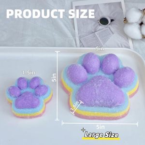 ตุ๊กตาฟูฟูรูปอุ้งเท้าแมวขนาด <span class=keywords><strong>5</strong></span> นิ้ว เนื้อนุ่มเหนียว สีรุ้ง ฟื้นตัวช้า น่ารัก บรรเทาความเครียด ลดความวิตกกังวล เหมาะสำหรับเด็กและผู้ใหญ่ เป็นของขวัญ - Product Image 6