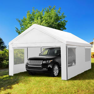 10x20ft Heavy Duty High Snow Load Carport, Abri polyvalent pour auvent de voiture avec parois latérales - Product Image 4