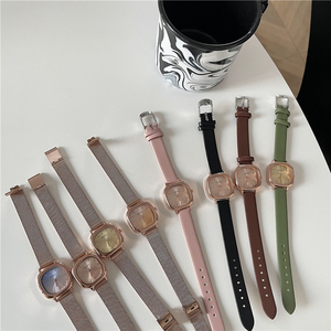 Reloj con correa de cuero cuadrada para mujer, verano 2021, reloj de cuarzo sencillo y elegante, fresco y bonito - Product Image 5