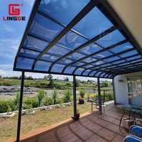 Tonnelle de Jardin en Polycarbonate à Cadre Thermolaqué pour Extérieur et Patio