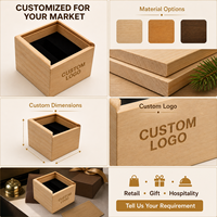 Boîte à montre en bois de pin personnalisée en gros avec couvercle coulissant, insert en velours noir, logo OEM
