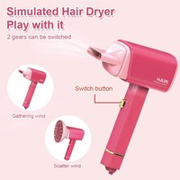 Ensemble de beauté Princesse Rose pour filles, jouet de coiffeuse électronique pour enfants avec son et lumière, kit de maquillage de jeu d'imitation, cadeau