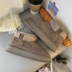 Stivaletti da Neve in Camoscio per <span class=keywords><strong>Donna</strong></span>, Fodera in Pelliccia Sintetica, Suola Spessa Antiscivolo, Caldi e Casual per l'Inverno - Product Image 3