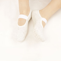 Chaussettes de sport femme respirantes en coton doublé éponge, avec logo personnalisé, invisibles, à empeigne ouverte, antidérapantes, avec sangles élastiques et grip en silicone