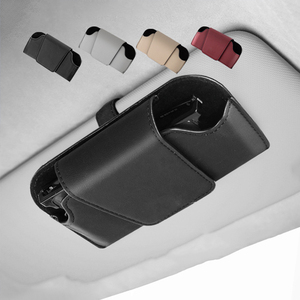 E-21 Clip <span class=keywords><strong>de</strong></span> rangement pour lunettes <span class=keywords><strong>de</strong></span> soleil en cuir pour voiture, modèle simple, pour tableau <span class=keywords><strong>de</strong></span> bord, accessoires automobiles - Product Image 1