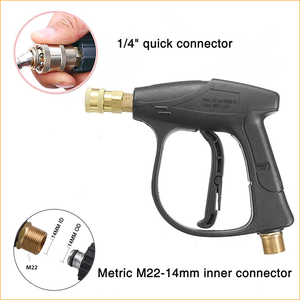 Pistola ad acqua ad alta pressione 2025 con ugello regolabile M22 e lancia corta a connessione rapida 1/4 per lavaggio auto - Product Image 2
