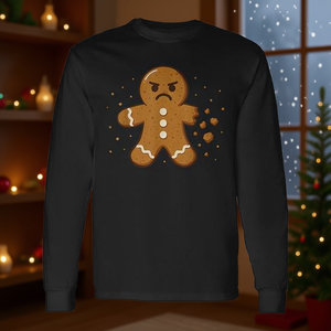 Camiseta de manga larga con diseño de galleta de jengibre navideña de Crumb Mode On - Product Image 3