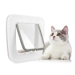 Porta <span class=keywords><strong>per</strong></span> Gatti con Chiusura a 4 Vie e Guarnizione Antipolvere, Controllo Manuale dell'Ingresso/Uscita degli Animali Domestici <span class=keywords><strong>per</strong></span> Uso Interno ed Esterno - Product Image 1
