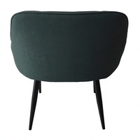 Chaise de salle à manger moderne confortable de haute qualité avec accoudoirs en lin et pieds en métal pour la maison, le bureau, l'appartement, l'hôtel, la villa