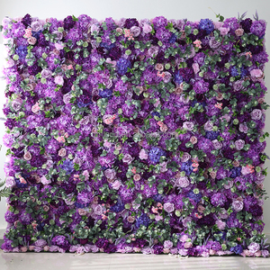 A47 lavanda púrpura Rosa boda telón de fondo decoración tela Fondo pared flores artificiales para decoración de boda Inicio de sesión pared - Product Image 6