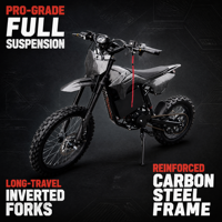Moto tout-terrain électrique F18 à transmission intermédiaire, BMS 90A, charge rapide haute intensité 3.7A, performance de couple 240N.m, 60V 30Ah, moteur sans balais