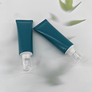 หลอดพลาสติกสีน้ำเงินเข้มแบบกำหนดเองพร้อมฝาหยด PETG สำหรับเซรั่มบำรุงผิว น้ำมันหอมระเหย - Product Image 5