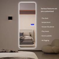 Espejos de Pared Inteligentes con Iluminación LED, Modernos, sin Marco, Retroiluminados, Irregulares, de Cuerpo Entero, para Salón de Hotel, Baño, Venta al Por Mayor