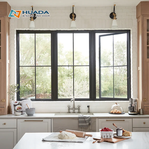 Jendela alumunium GWT-80ZB Modern, untuk Villa apartemen ruang tamu bingkai sempit tahan air tahan lama - Product Image 5