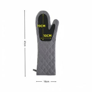 Gants de cuisine personnalisés résistants à la chaleur, à manches longues, en coton, avec isolation en silicone anti-brûlure, pour la cuisine quotidienne, la maison et les restaurants - Product Image 3