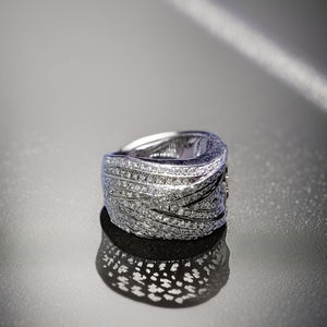 2024 nuovo Design unico completo diamante e zircone 925 argento Moissanite da uomo e da donna Elden anello gioielli - Product Image 5