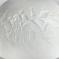 Fabricant de produits en céramique personnaliser mariage décor à la maison chauffe-plat bougeoir scène de neige bol forme couverture bougeoirs